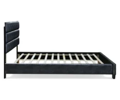 Black Hudson Queen Leather Upholstered Bed -Chic Furniture Store 810513493 11