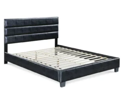 Black Hudson Queen Leather Upholstered Bed -Chic Furniture Store 810513493 3