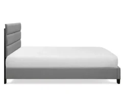 Gray Hudson Queen Upholstered Linen Fabric Bed -Chic Furniture Store 810513495 11