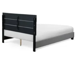 Gray Hudson Queen Upholstered Linen Fabric Bed -Chic Furniture Store 810513495 13