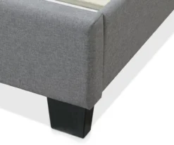 Gray Hudson Queen Upholstered Linen Fabric Bed -Chic Furniture Store 810513495 8