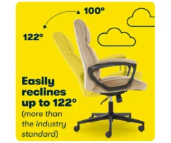 Hannah Beige Microfiber Office Chair -Chic Furniture Store 810513511 A0 9