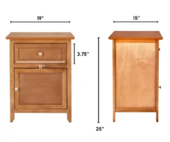 Alcott Light Brown Side Table With Drawer -Chic Furniture Store 810513518 3