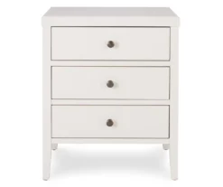 White Finley Wood 3-Drawer Nightstand 31 White Finley Wood 3-Drawer Nightstand -Chic Furniture Store 810513520 13