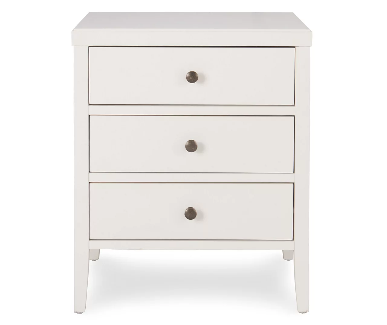 White Finley Wood 3-Drawer Nightstand 15 White Finley Wood 3-Drawer Nightstand - Image 13