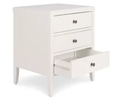 White Finley Wood 3-Drawer Nightstand 23 White Finley Wood 3-Drawer Nightstand -Chic Furniture Store 810513520 5