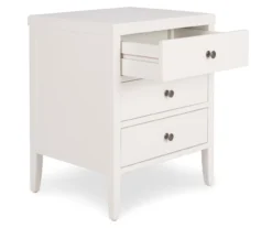 White Finley Wood 3-Drawer Nightstand 24 White Finley Wood 3-Drawer Nightstand -Chic Furniture Store 810513520 6