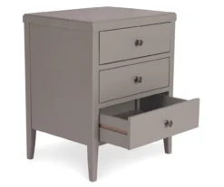 Gray Finley Wood 3-Drawer Nightstand -Chic Furniture Store 810513522 3