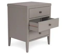 Gray Finley Wood 3-Drawer Nightstand -Chic Furniture Store 810513522 4