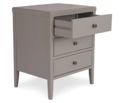 Gray Finley Wood 3-Drawer Nightstand -Chic Furniture Store 810513522 5