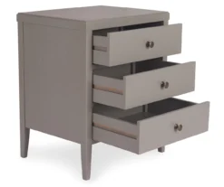 Gray Finley Wood 3-Drawer Nightstand -Chic Furniture Store 810513522 6