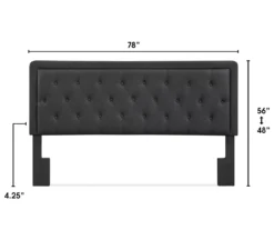 Charcoal Gray Amery Upholstered King Headboard -Chic Furniture Store 810513527 4