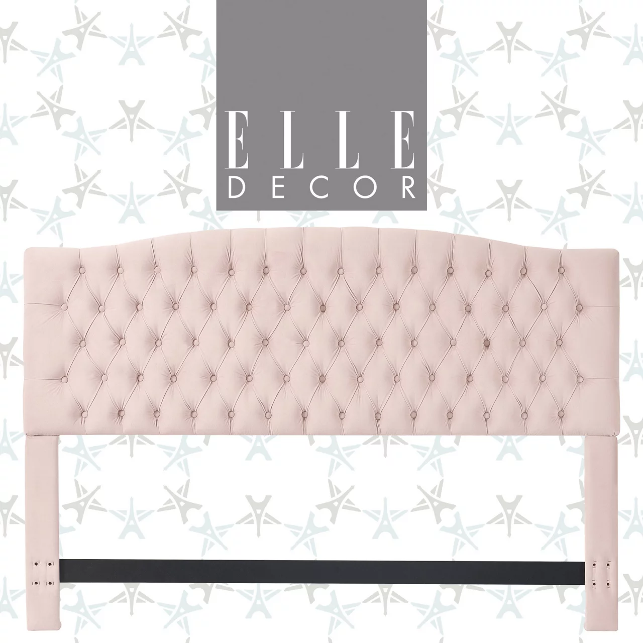 French Blush Pink Celeste Upholstered King Headboard 8 French Blush Pink Celeste Upholstered King Headboard - Image 6