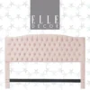 French Blush Pink Celeste Upholstered Queen Headboard