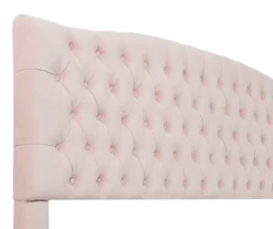 French Blush Pink Celeste Upholstered Queen Headboard 11 French Blush Pink Celeste Upholstered Queen Headboard -Chic Furniture Store 810513529 4