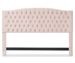 French Blush Pink Celeste Upholstered Queen Headboard 13 French Blush Pink Celeste Upholstered Queen Headboard -Chic Furniture Store 810513529 6