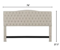Beige Celeste Upholstered Linen King Headboard -Chic Furniture Store 810513532 3
