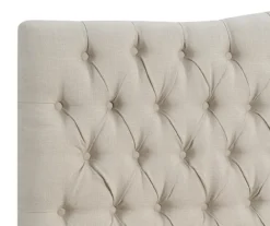 Beige Celeste Upholstered Linen King Headboard -Chic Furniture Store 810513532 4