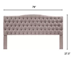 Brown Upholstered Linen King Headboard -Chic Furniture Store 810513534 4