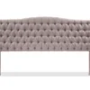 Brown Upholstered Linen King Headboard -Chic Furniture Store 810513534 5