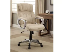 Fawn Tan Linen Executive Office Chair 15 Fawn Tan Linen Executive Office Chair -Chic Furniture Store 810513549 3