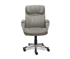 Glacial Gray Linen Executive Office Chair