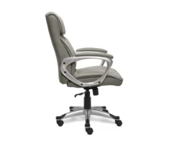 Glacial Gray Linen Executive Office Chair -Chic Furniture Store 810513550 5