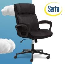 Hannah Charcoal Gray Microfiber Office Chair -Chic Furniture Store 810513553