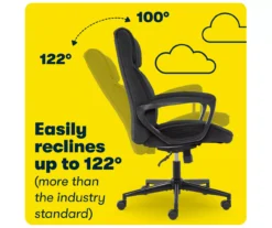 Hannah Charcoal Gray Microfiber Office Chair -Chic Furniture Store 810513553 A0 8