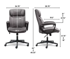 Gray & Black Executive Office Chair 26 Gray & Black Executive Office Chair -Chic Furniture Store 810513554 3