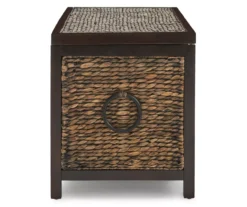 Rustic Black Wicker Storage Trunk -Chic Furniture Store 810513555 12