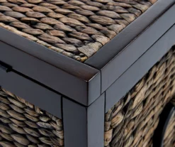 Rustic Black Wicker Storage Trunk -Chic Furniture Store 810513555 14
