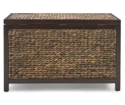 Rustic Black Wicker Storage Trunk -Chic Furniture Store 810513555 15