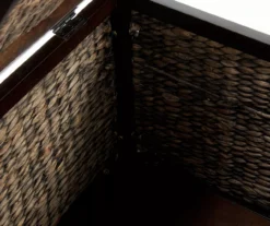 Rustic Black Wicker Storage Trunk -Chic Furniture Store 810513555 8