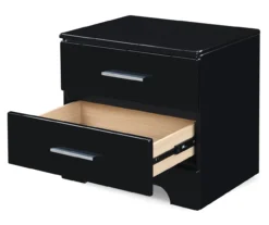 Black Hudson 2-Drawer Wood Nightstand -Chic Furniture Store 810513557 6