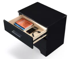 Black Hudson 2-Drawer Wood Nightstand -Chic Furniture Store 810513557 7