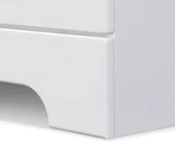 White Hudson 2-Drawer Wood Nightstand -Chic Furniture Store 810513558 10