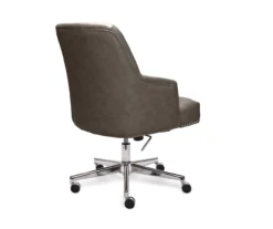 Leighton Gray Memory Foam Bonded Leather Office Chair -Chic Furniture Store 810513560 13