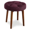 Penelope Eggplant Tufted Stool -Chic Furniture Store 810513574 2