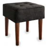 Aria Charcoal Grey Tufted Stool