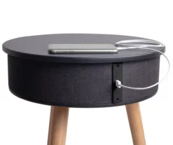Real Living End Table With Bluetooth Speaker & USB Port -Chic Furniture Store 810513609 2