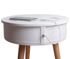 Real Living End Table With Bluetooth Speaker & USB Port -Chic Furniture Store 810513610 2