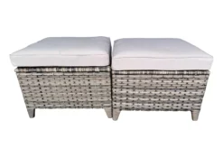 Oakmont Gray Replacement Patio Ottoman Cushions, 2-Pack 13 Oakmont Gray Replacement Patio Ottoman Cushions, 2-Pack -Chic Furniture Store 810516858 1
