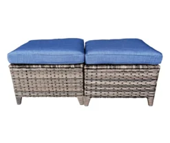 Oakmont Navy Replacement Patio Ottoman Cushions, 2-Pack -Chic Furniture Store 810516861 1