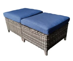 Oakmont Navy Replacement Patio Ottoman Cushions, 2-Pack -Chic Furniture Store 810516861 3