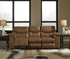 Boxberg Bark Faux Leather Reclining Sofa -Chic Furniture Store 810519664 2