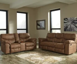 Boxberg Bark Faux Leather Reclining Console Loveseat 13 Boxberg Bark Faux Leather Reclining Console Loveseat -Chic Furniture Store 810519664 810519667