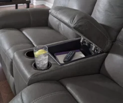 Jesolo Gray Reclining Console Loveseat 14 Jesolo Gray Reclining Console Loveseat -Chic Furniture Store 810519670 3