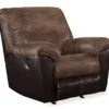 Follett Coffee Faux Leather Rocker Recliner 2 Follett Coffee Faux Leather Rocker Recliner -Chic Furniture Store 810519692