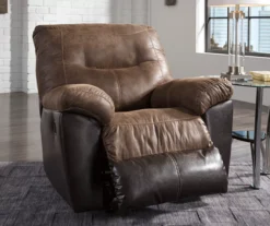 Follett Coffee Faux Leather Rocker Recliner 8 Follett Coffee Faux Leather Rocker Recliner -Chic Furniture Store 810519692 3